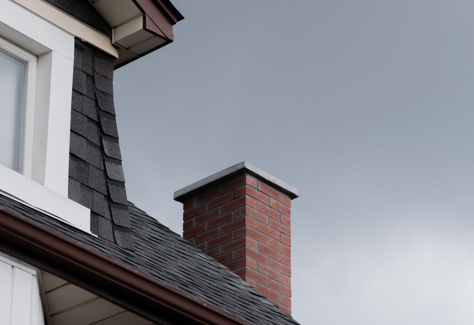 Clean residential asphalt shingle roof